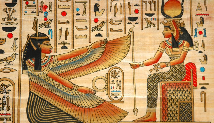Ancient Egyptian papyrus art